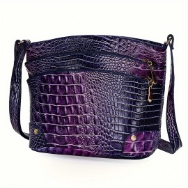 [Large Capacity] Crocodile Pattern Women's Bag | Versatile and Stylish | Large Capacity Crossbody Bag