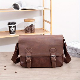 Men'S Genuine Crossbody Bag - Sleek Black Versatile Shoulder & Handbag with Adjustable Strap, Multiple Compartments, and Secure Zipper Closure for Casual or Professional Use, Crossbody Purse, Business Casual Bag, Textured Finish