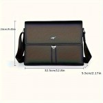 [Men's Crossbody Bag] New Men's Crossbody Bag Made of Genuine, Stylish Horizontal Business Briefcase for Travel