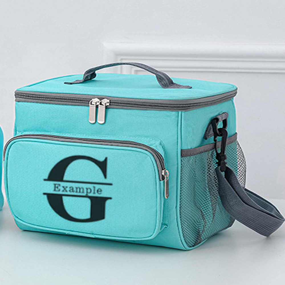 Personalized Thermal Bag with Custom Name/Text/Initials - Lunch Cooler for Men, Custom Picnic Bag with Initials, Outdoor Cooler for Wedding Party Favors, Best for Man Gift, Personalized Monogrammed Box for Hot/Cold Storage